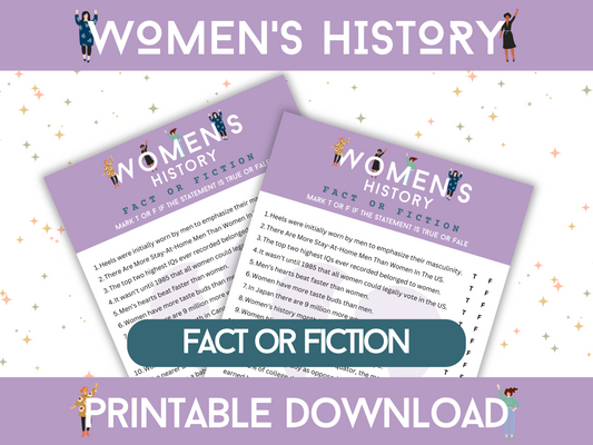 womens history, international womens day printable game