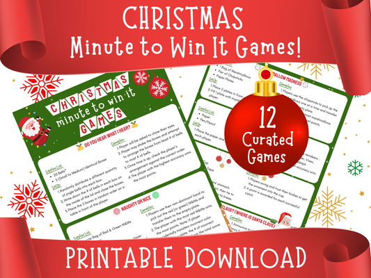 Christmas minute to win it games