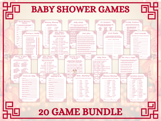 Dragon Baby Shower Printable Games