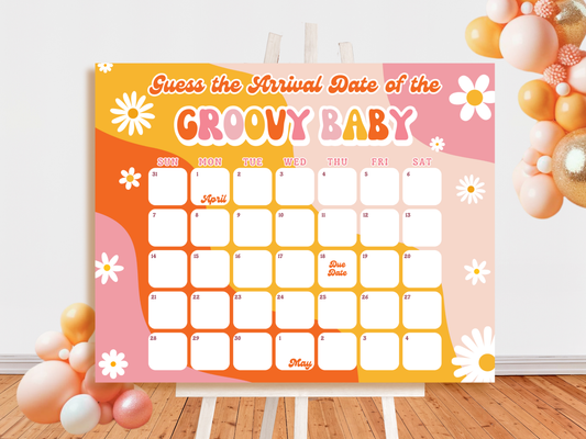 Groovy Baby Guess The Birth Date Calendar