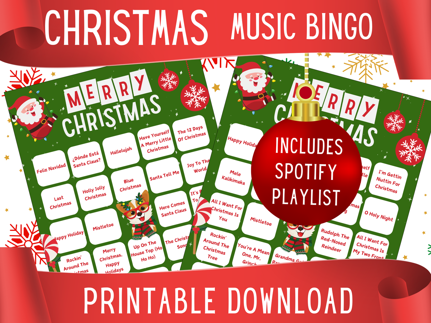 Christmas Music Bingo With Playlist