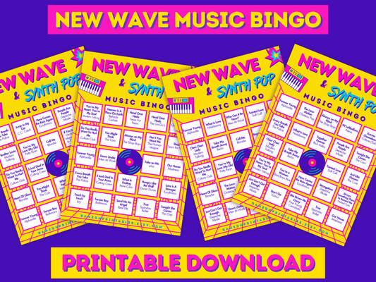 New Wave & Synth-Pop Music Bingo with Playlist