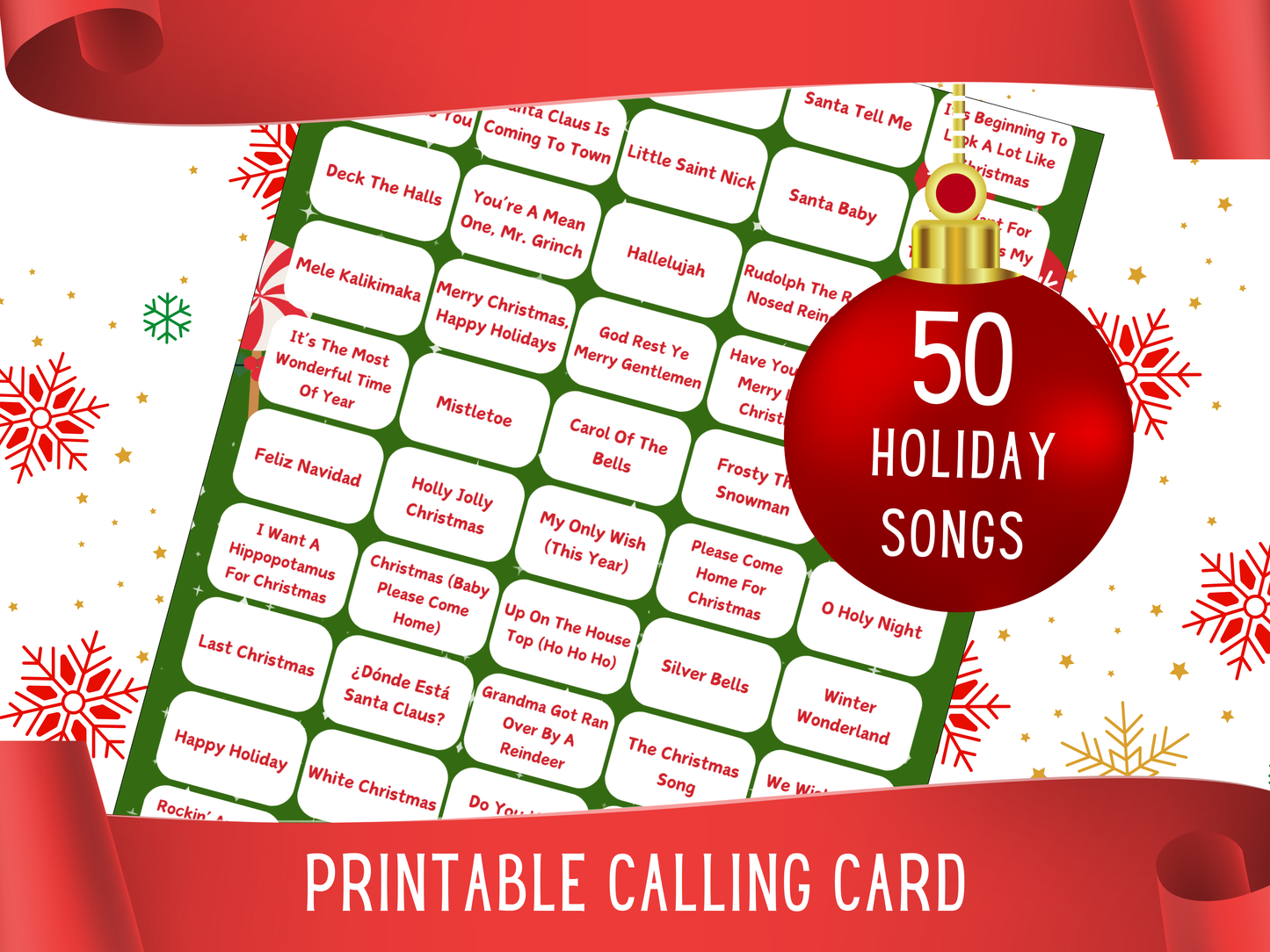 Christmas Music Bingo With Playlist