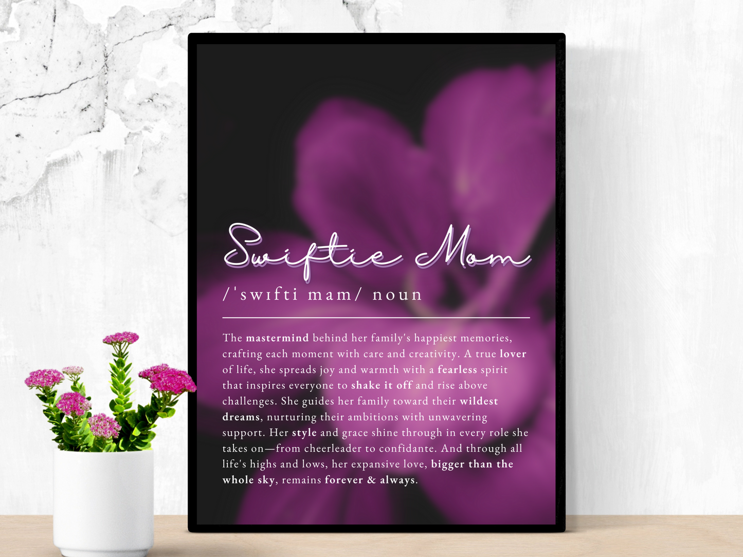 Swiftie Wall Art Gift for Mom 