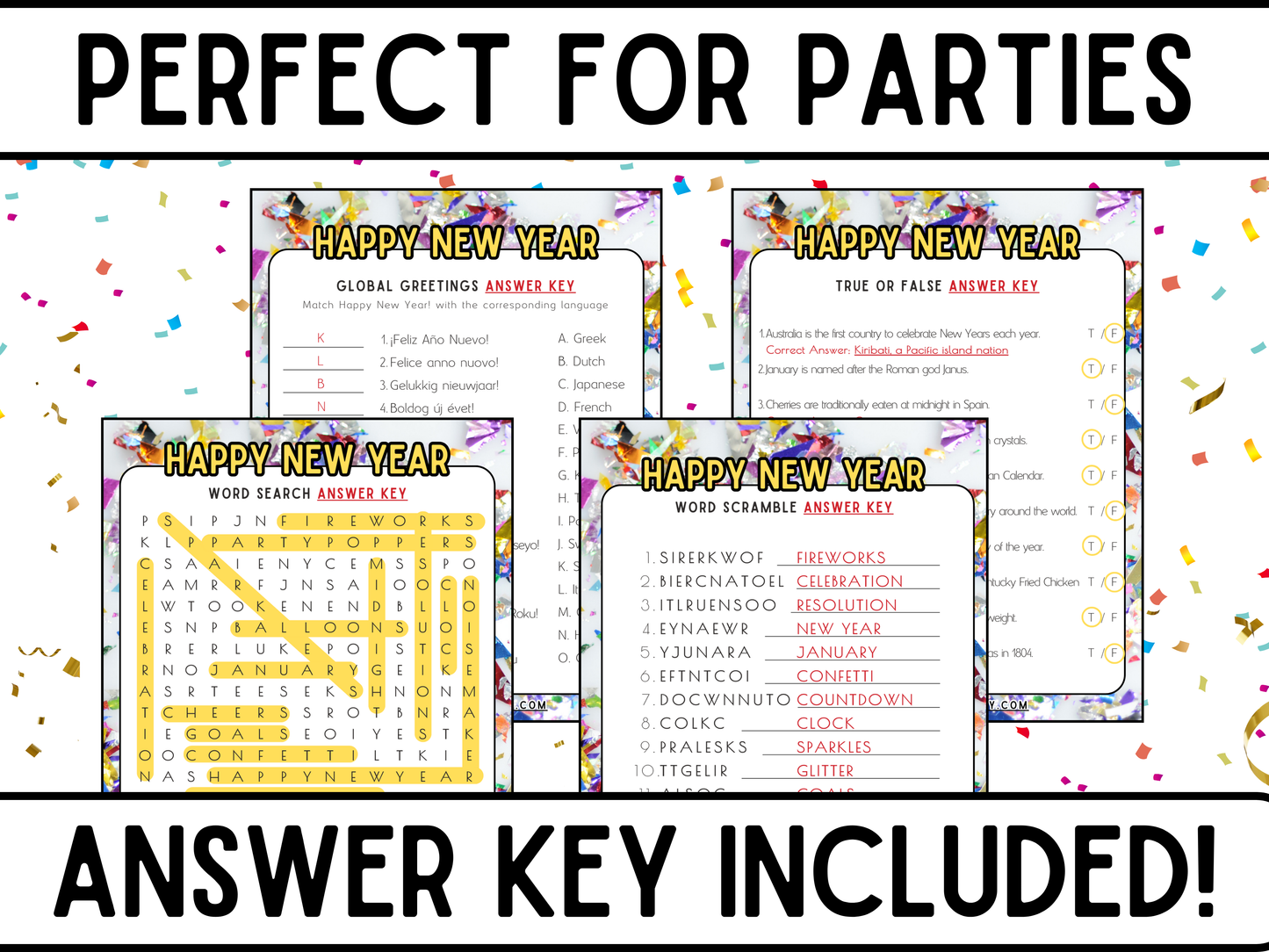 2025 NYE Printable Party Games