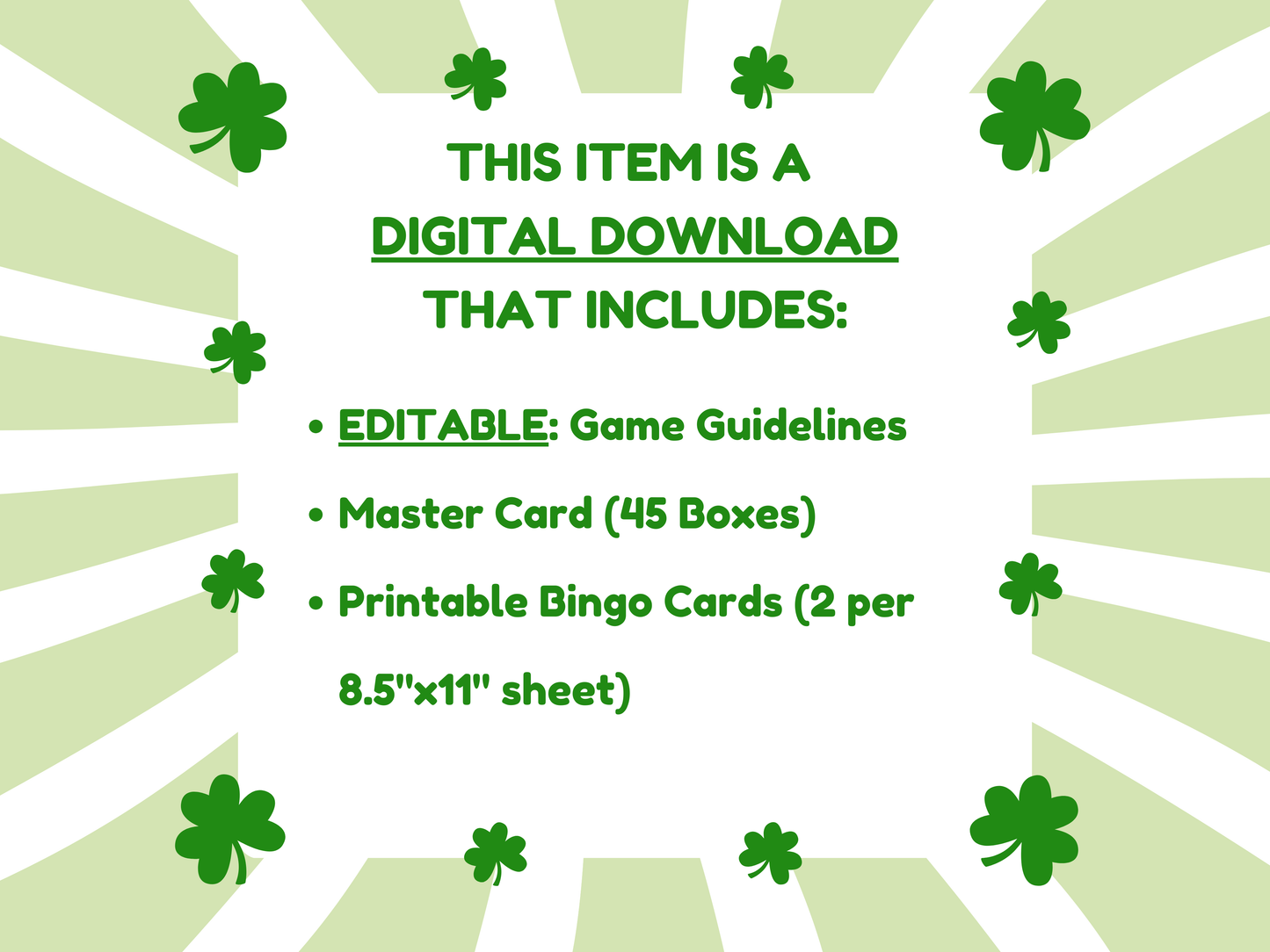 St. Patrick's Day Bar Crawl Bingo | St. Paddys Day Scavenger Hunt | Drinking Game for Adults | Printable