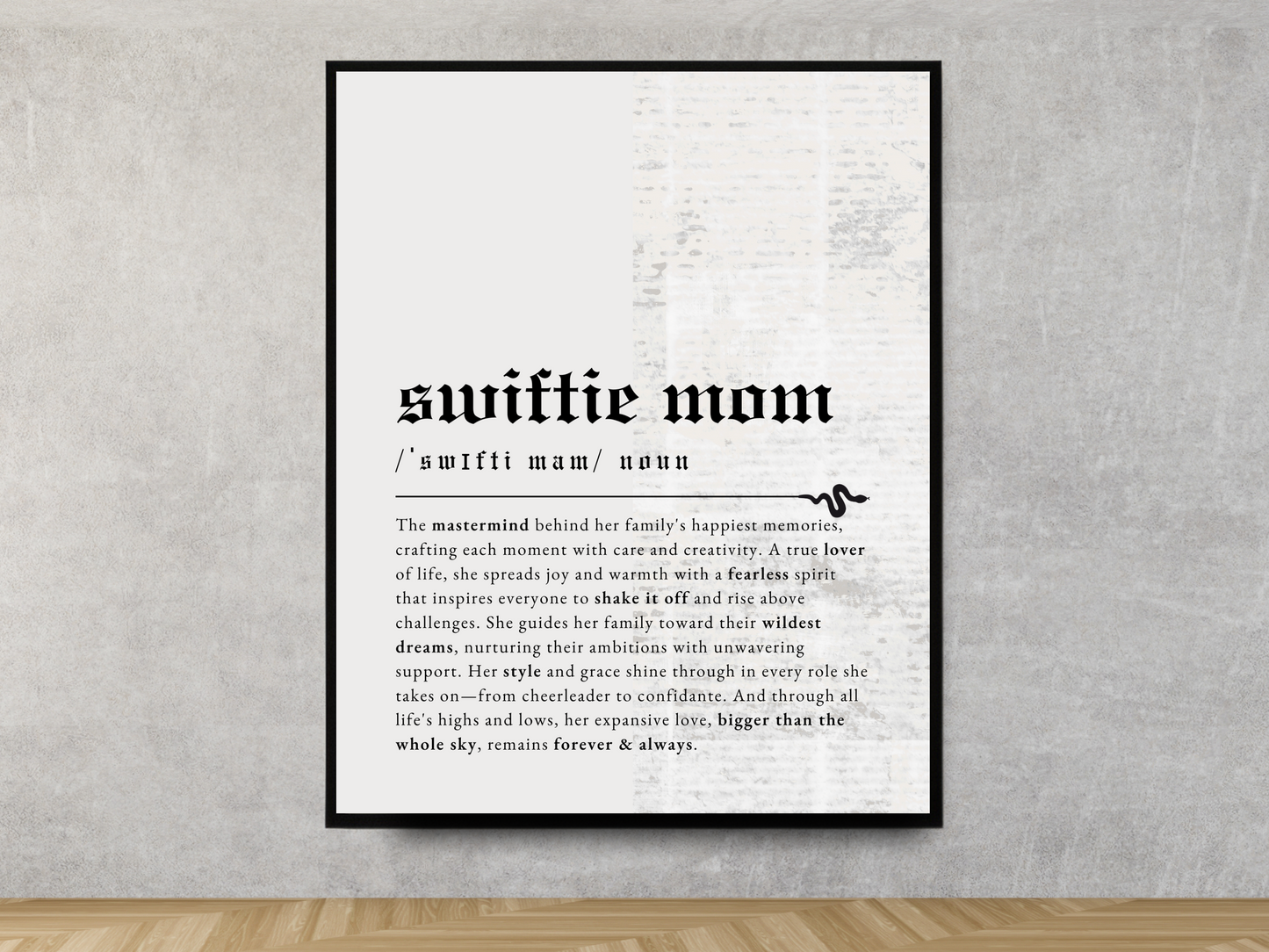 Swiftie Wall Art Gift for Mom 