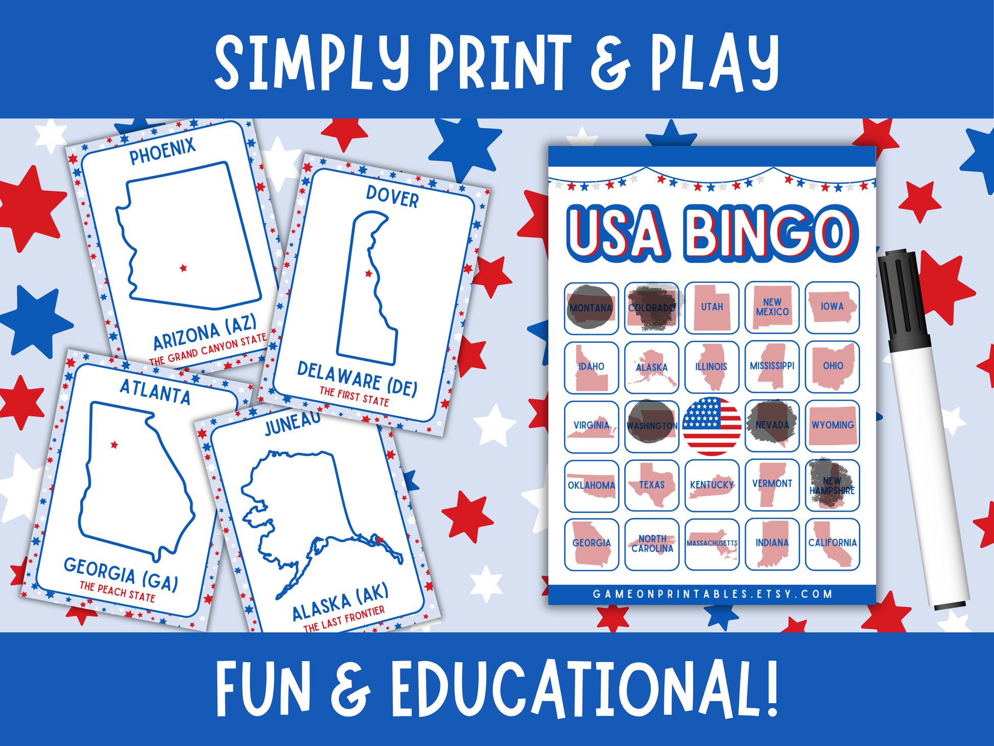 4th of July USA Bingo