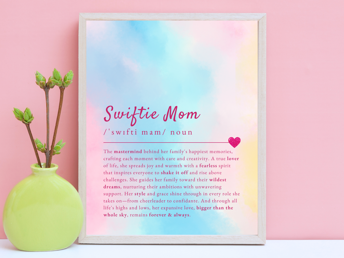 Swiftie Wall Art Gift for Mom 