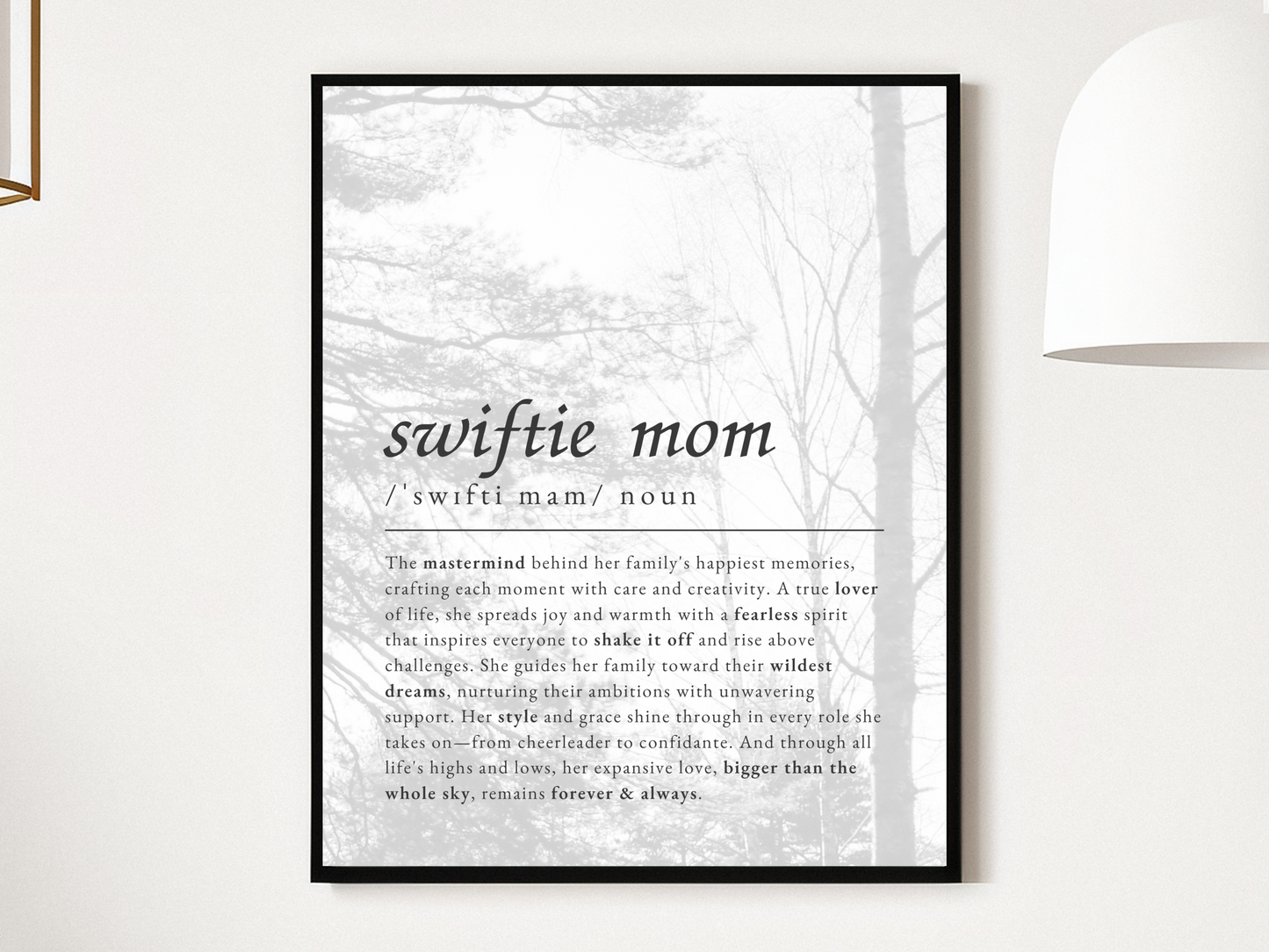 Swiftie Wall Art Gift for Mom 