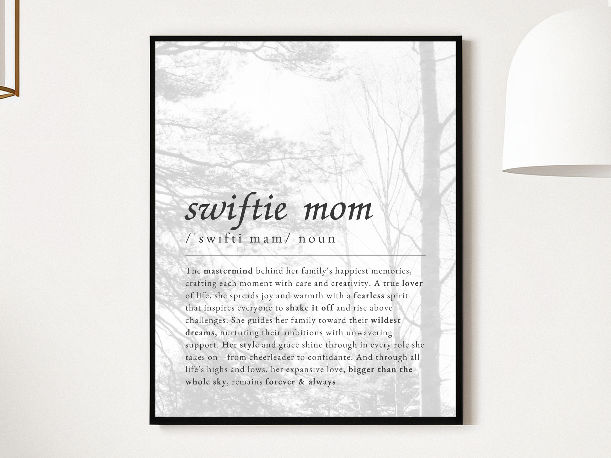 Swiftie Wall Art Gift for Mom 