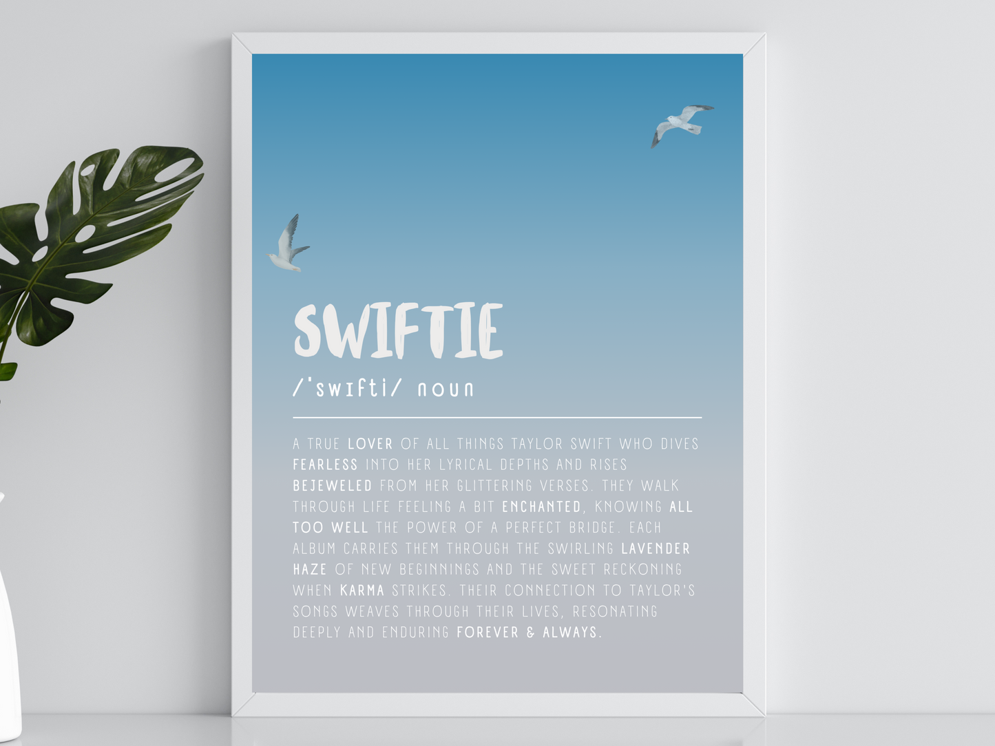 swiftie 1989 definition wall art printable poster