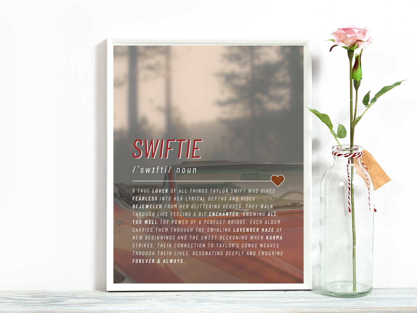 swiftie red definition wall art printable poster