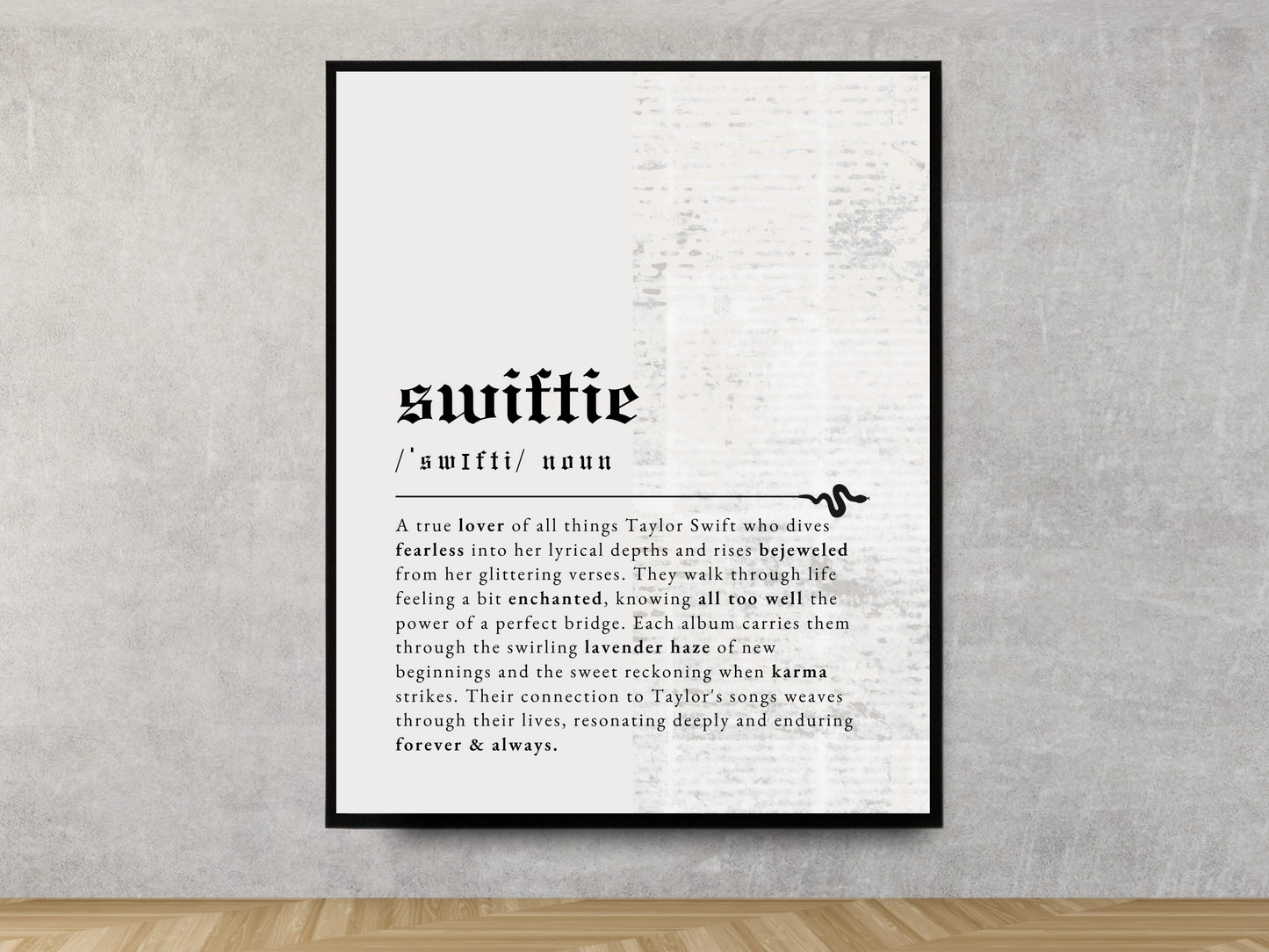 swiftie reputation definition wall art printable poster