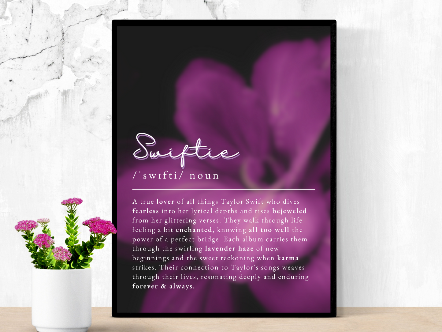 swiftie speak now definition wall art printable poster