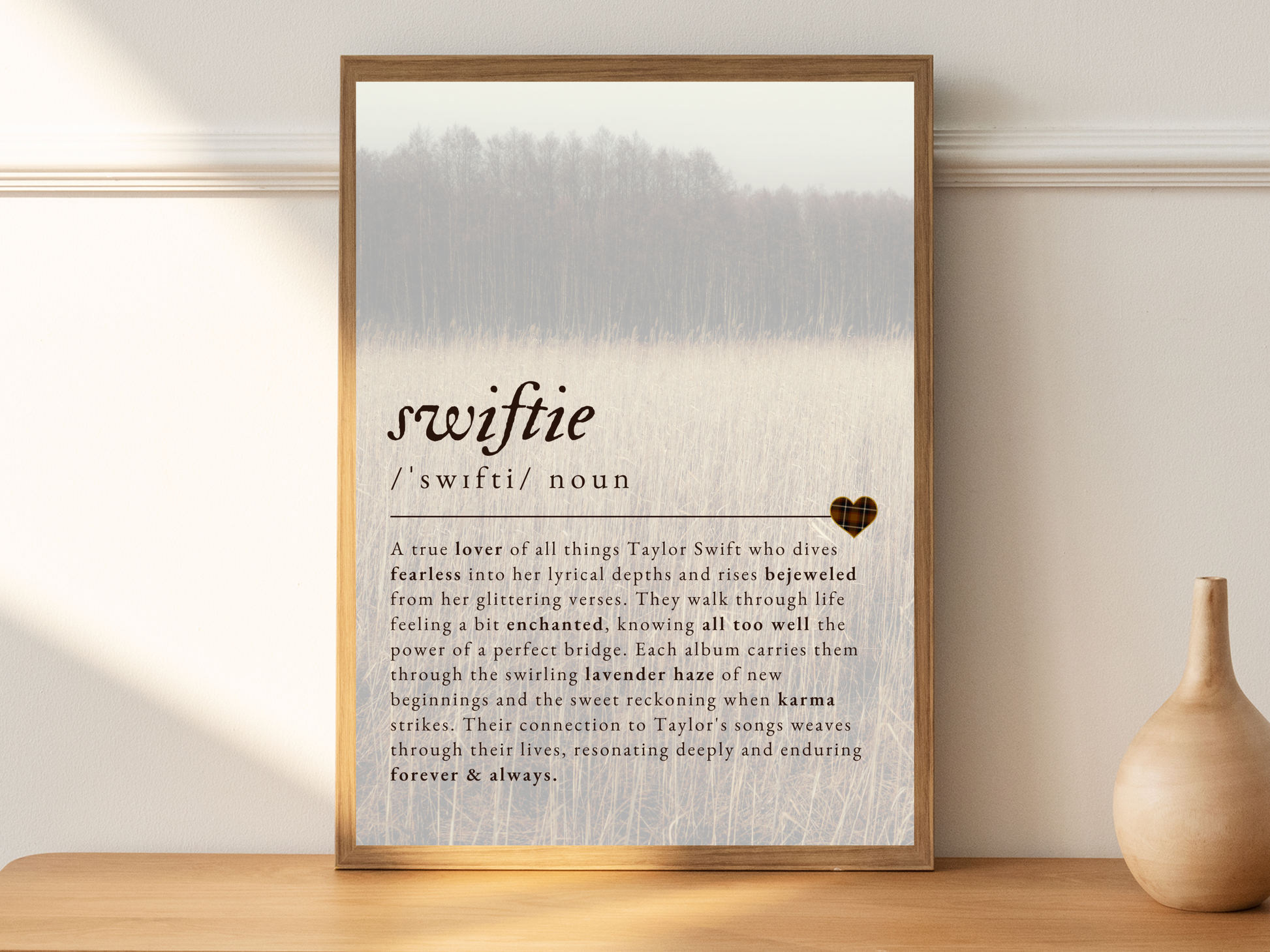 swiftie evermore definition wall art printable poster